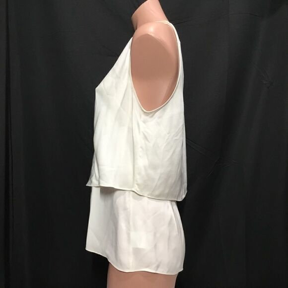 Theory Alizay Silk Top in Ivory (C2) - Picture 3 of 7